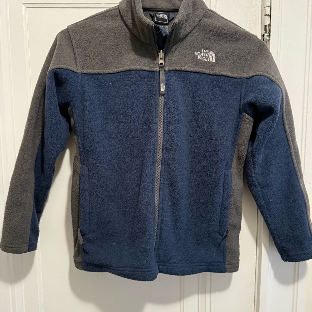 The North Face Dark Gray Fleece Boys Jacket size 10-12